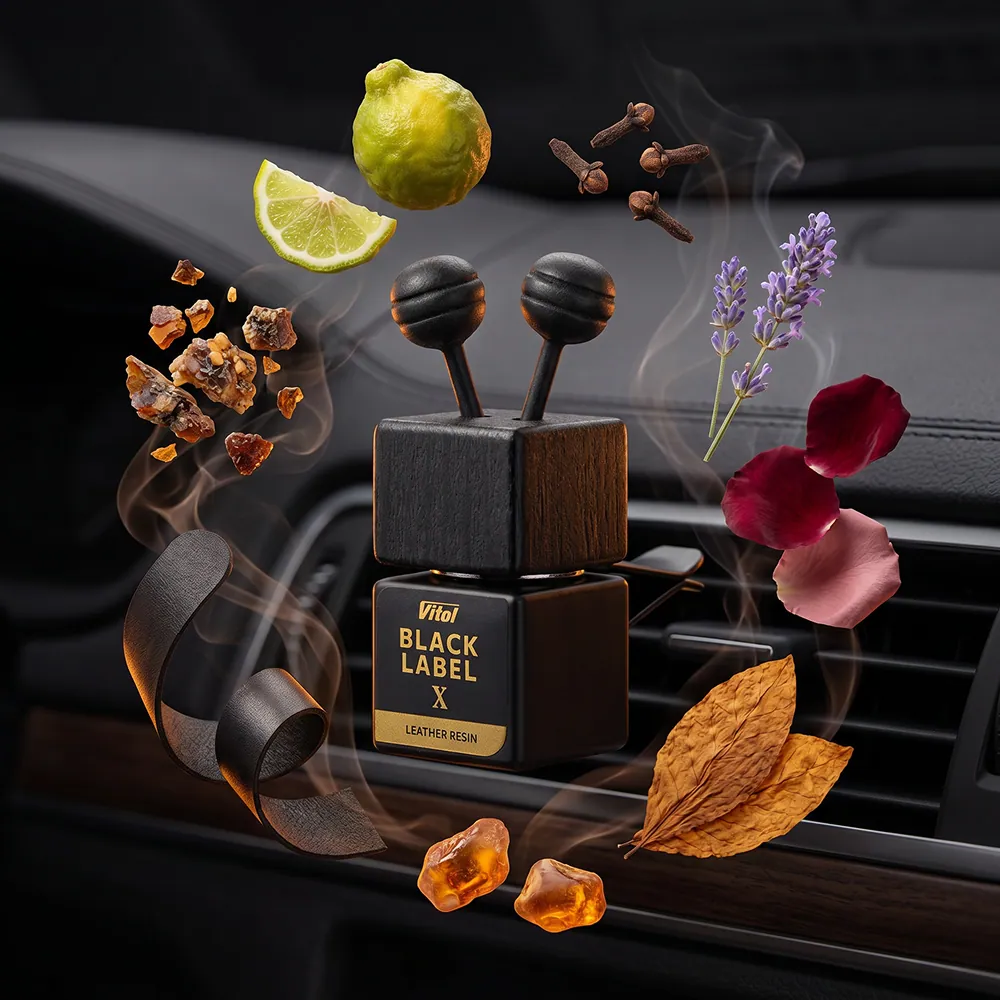 ароматизатор для авто Vitol Lab Leather Resin, Leather & Labdanum, 8 мл — 3
