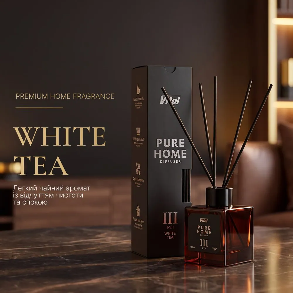аромадиффузор для дома Vitol Lab White Tea, White Tea (Білий чай), 100 мл — 2